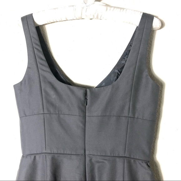 J. Crew‎ Karlie Dress Charcoal Gray Sleeveless Short Bridesmaid Size 4 Classic - Picture 4 of 10